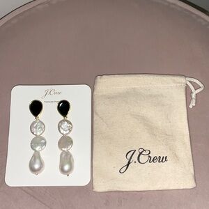 JCrew Freshwater Pearl Pendant Earrings